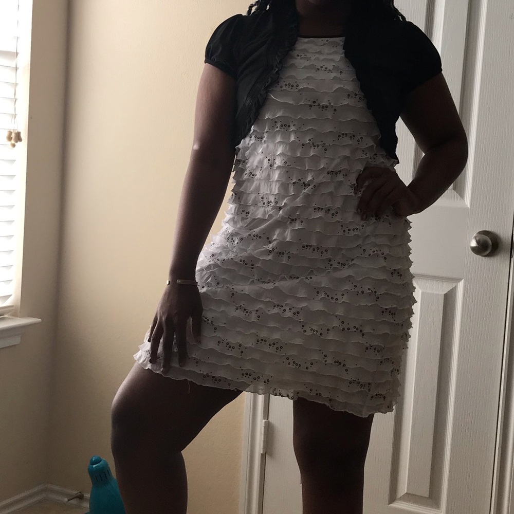 White Ruffle Dress